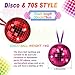 Junkin 42 Pcs Disco Ball Necklaces Christmas Ball Necklaces 70s Disco Party Chain 15 Assorted Color Decor Accessories for Halloween Party Favor Xmas Home Decor Costume AccessoriesMulticolor - Image 4