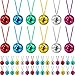 Junkin 42 Pcs Disco Ball Necklaces Christmas Ball Necklaces 70s Disco Party Chain 15 Assorted Color Decor Accessories for Halloween Party Favor Xmas Home Decor Costume AccessoriesMulticolor - Image 3