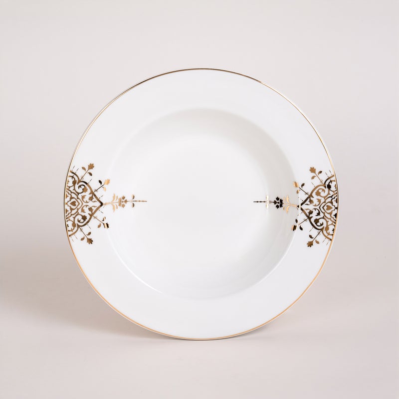 لا ميسا طقم عشاء بورسلان/زجاج من لا ميسا باللون الذهبي 16 قطعة - Image 4