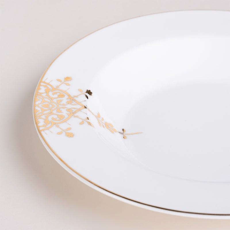 لا ميسا طقم عشاء بورسلان/زجاج من لا ميسا باللون الذهبي 16 قطعة - Image 5