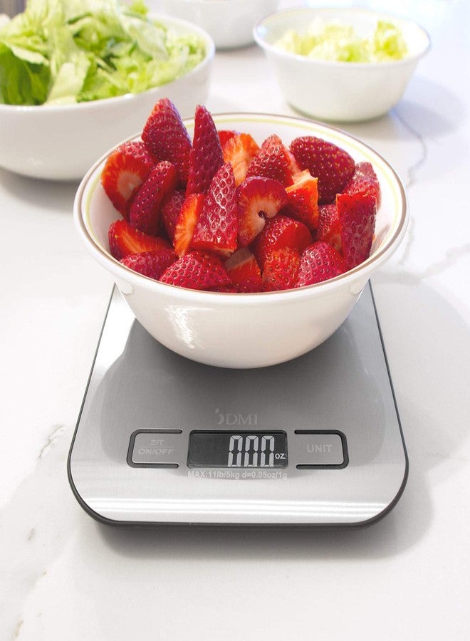 DMI Digital Food Scale and Kitchen Scale for Cooking, Baking and Meal Prep, Withstands up to 11 Pounds of Weight, Measures units between oz, g, mL, lb, oz, 304 Stainless Steel - Image 5