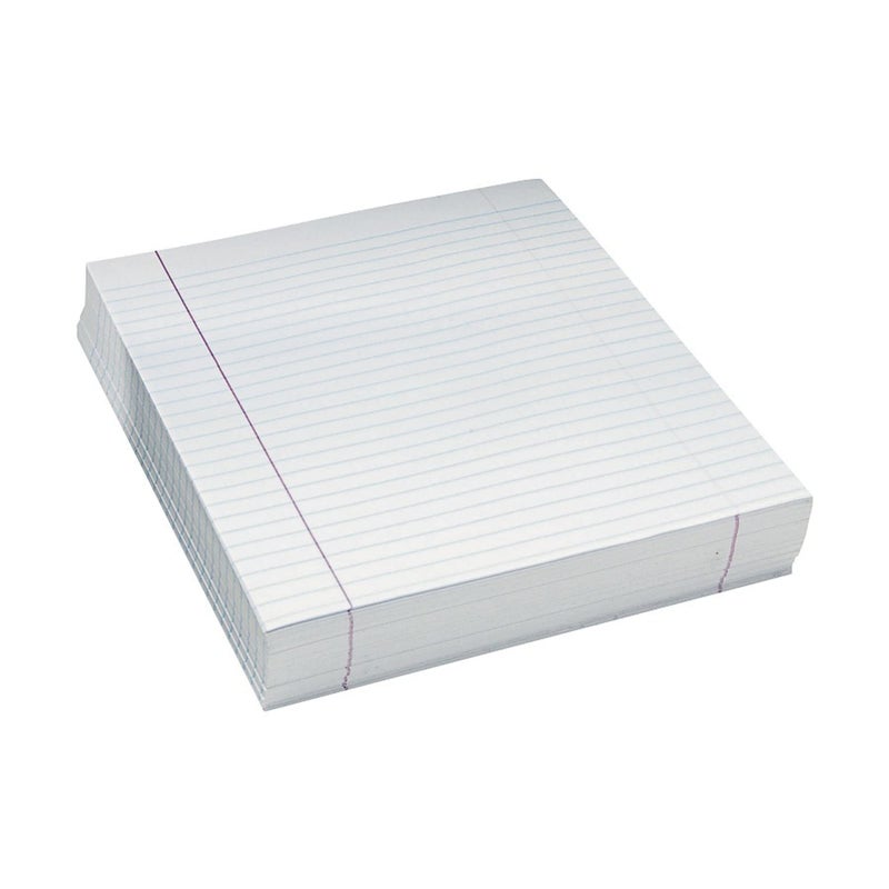 Pacon ورق تكوين باكون®، غير مثقب، 3/8" قاعدة، 8 1/2" × 11"، أبيض، عبوة من 500 ورقة - Image 1