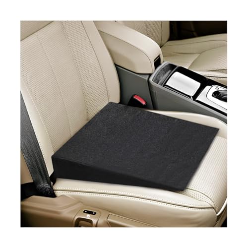 FSTURIOS Auto Seat Wedge Leveling Cushion, Comfortable Ergonomic Wedge Foam Pad Car Seat Cushion, Angled Design Rear Seat Pad Office Chair Support Cushion for Pain Relief - Image 1