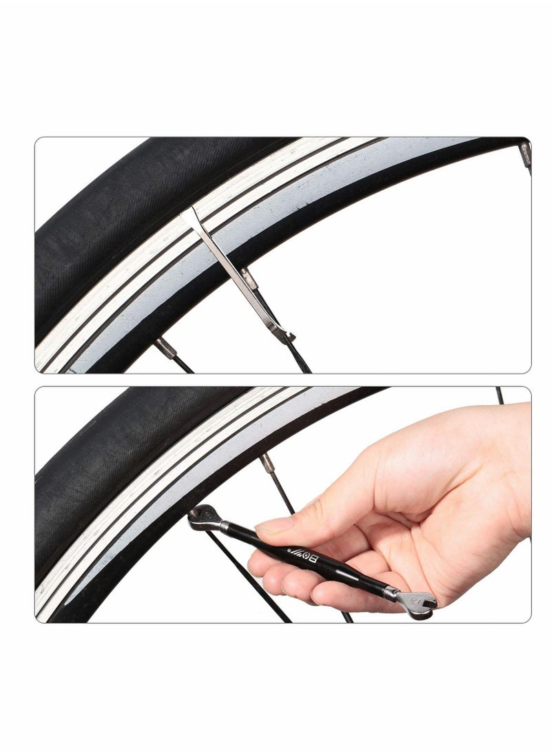 KASTWAVE - Bicycle Spoke Wrench, Bike Spoke Tool, with 1 Piece Tire Lever, Bike Rim Correct Kit Cycling Pocket Tools for Bike Repair, Totally 6 Pieces Spoke Tool Kit (5 PCS) - Image 1