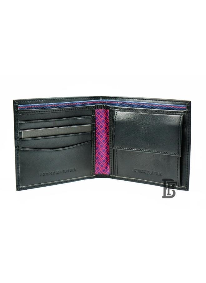Tommy Hilfiger Plus - Tommy Hilfiger Wallet is a one to face solid style covered in light/black leather - Image 1