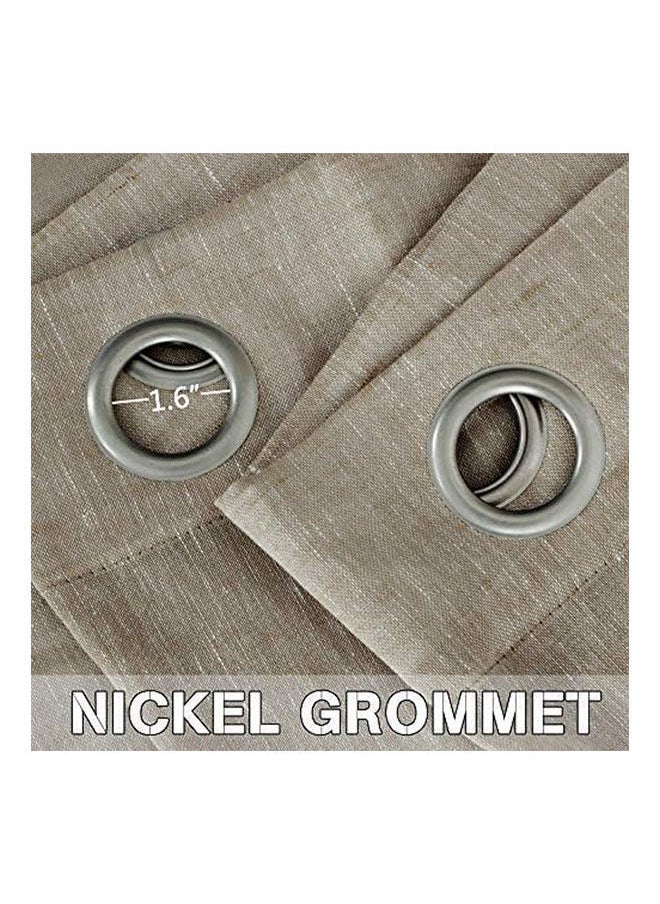 Intex Curtains House Elegant Natural Linen Curtain Panel Steel Grommets 1 Piece  - Image 3