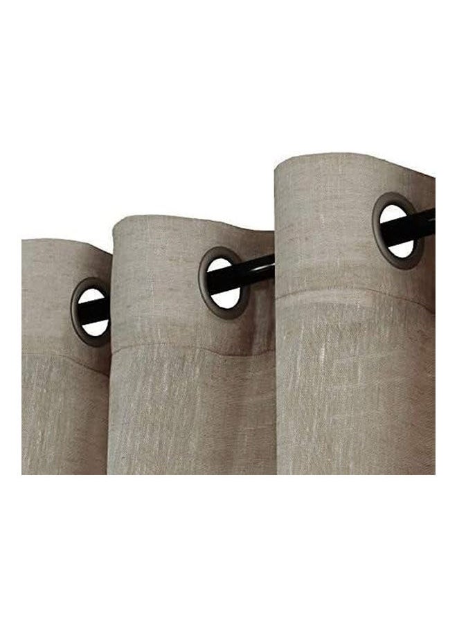 Intex Curtains House Elegant Natural Linen Curtain Panel Steel Grommets 1 Piece  - Image 2