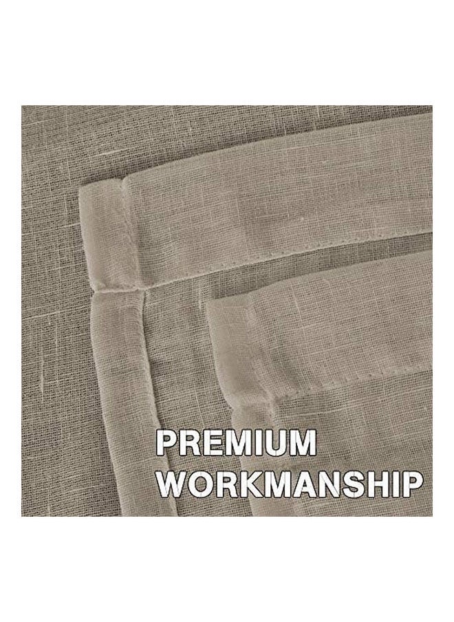 Intex Curtains House Elegant Natural Linen Curtain Panel Steel Grommets 1 Piece  - Image 4