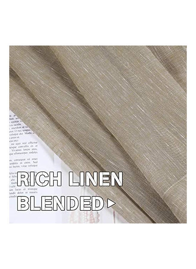 Intex Curtains House Elegant Natural Linen Curtain Panel Steel Grommets 1 Piece  - Image 5