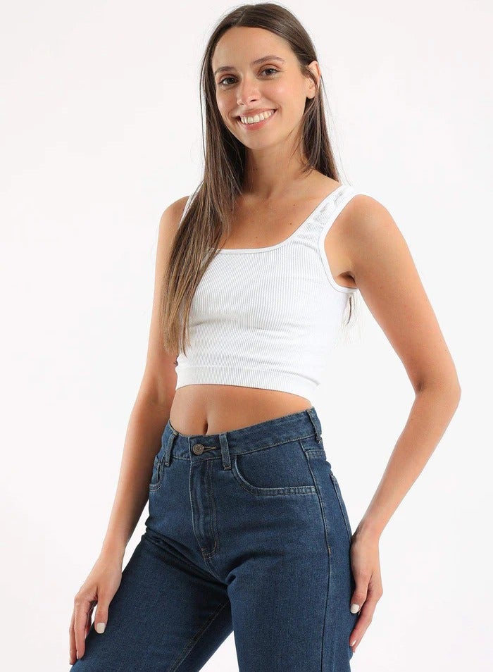 Carina Wide Strap Crop Top - Image 1