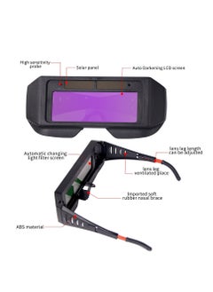 KASTWAVE Auto Darkening Welding Goggles, Safety Protective Solar Powered with Adjustable Shade,  Sensors Welder Glasses for TIG MIG MMA Plasma, Welder Face Mask with Eye Shield  - Image 4