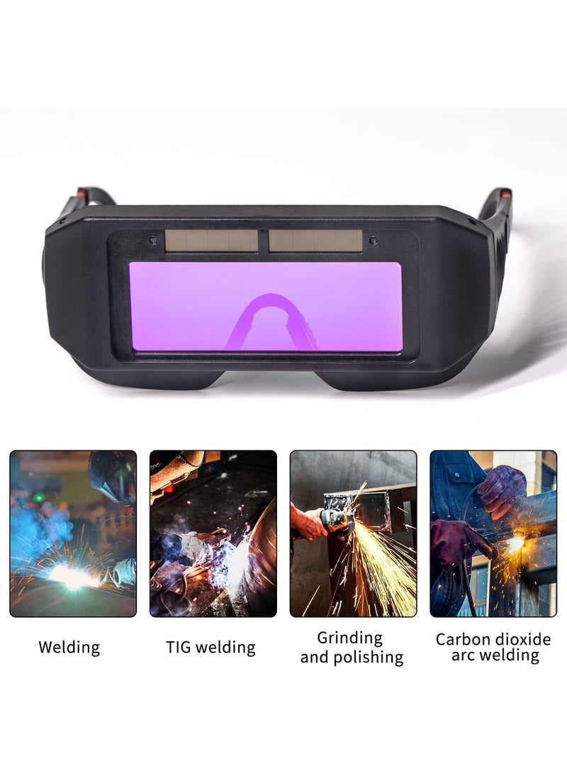 KASTWAVE Auto Darkening Welding Goggles, Safety Protective Solar Powered with Adjustable Shade,  Sensors Welder Glasses for TIG MIG MMA Plasma, Welder Face Mask with Eye Shield  - Image 5