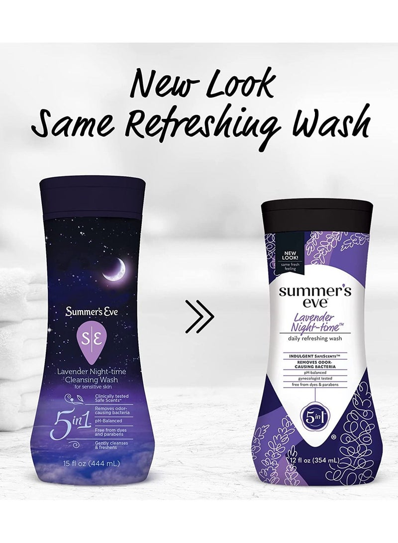 Summer's Eve night intimate wash, lavender scent, 5×1, 354ml