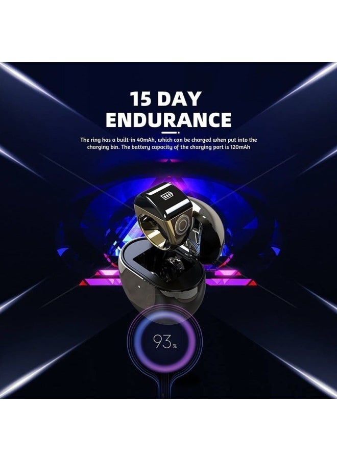 Generic Cross Border Equantu Style Smart Ring Counter Time Reminder Smart Ring Counter Ring-Color:Zinc Alloy Gold 18mm  - Image 3