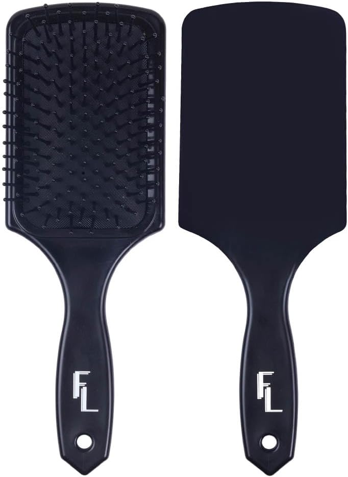 Paddle Hair Brush by Fine Lines Detangle Hair Brush with 11 Row Nylon Bristles Hairbrush for Women Men HeatResistant Paddle Brush