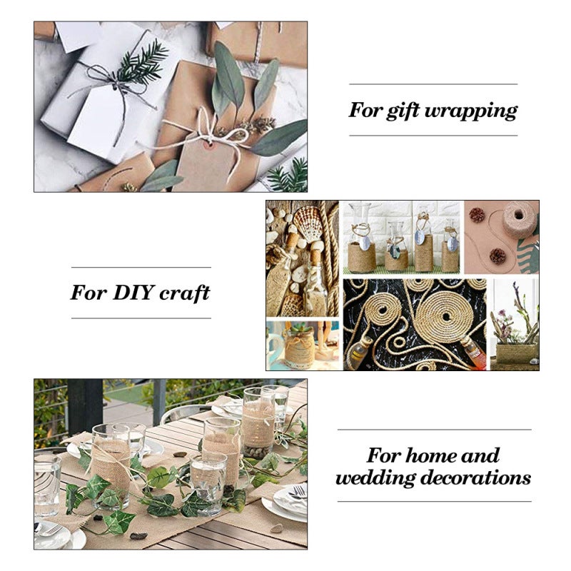 Burlap Ribbon 10 Rolls 6.56Ft Length 1.57In Width - High Quality Durable Sewn Edge Design Craft Ribbon for Rustic Wedding Decor Home Party Gift Wrapping Floral Arrangements - Image 2