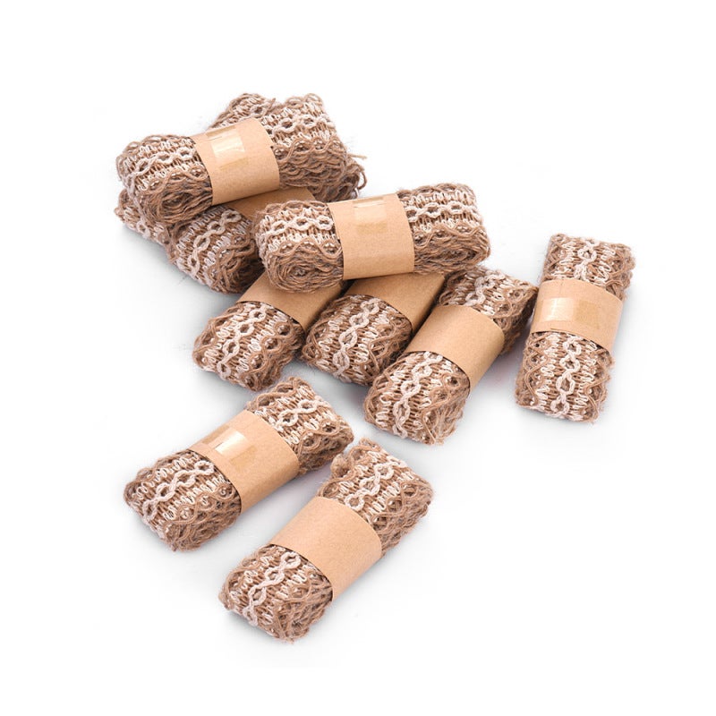 Burlap Ribbon 10 Rolls 6.56Ft Length 1.57In Width - High Quality Durable Sewn Edge Design Craft Ribbon for Rustic Wedding Decor Home Party Gift Wrapping Floral Arrangements - Image 3