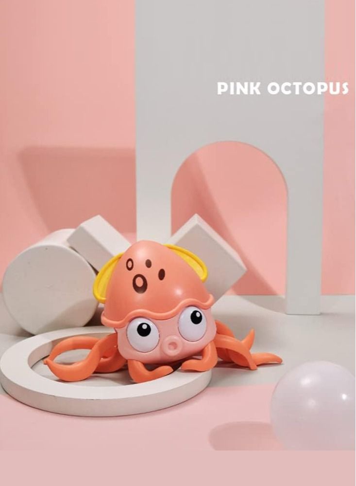 Perfii Interactive Crawling Octopus Baby Toy with Music and LED Light USB Rechargeable, Automatically Avoid Obstacles Perfect for Kids and Toddlers for Interactive Learning and Development - Image 3