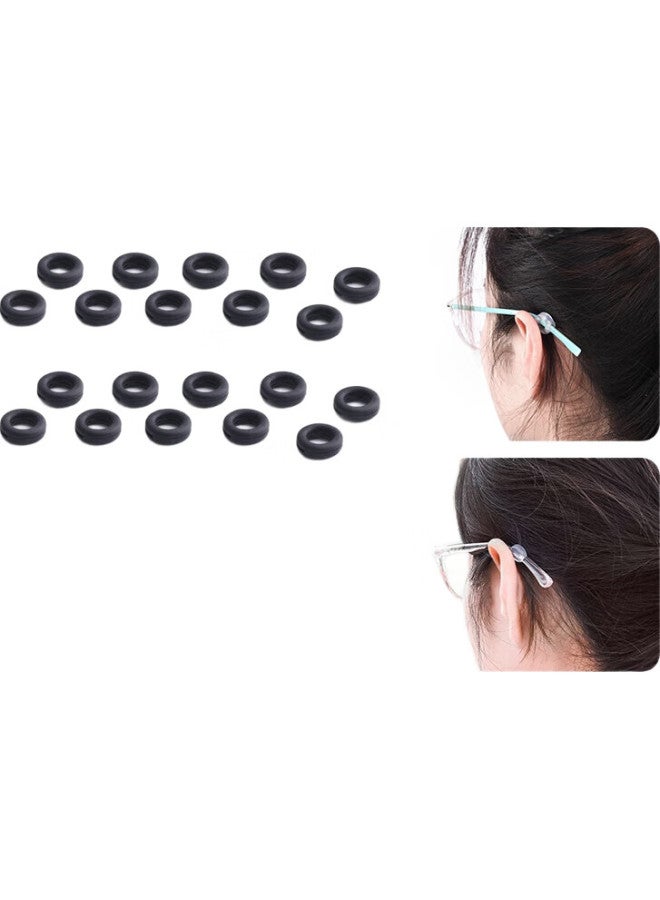 Boshide Glasses Anti-Slip, Glasses Anti-Slip Cover, Glasses Anti-Slip, Ear Tips - Black, 10 Pairs - Image 1