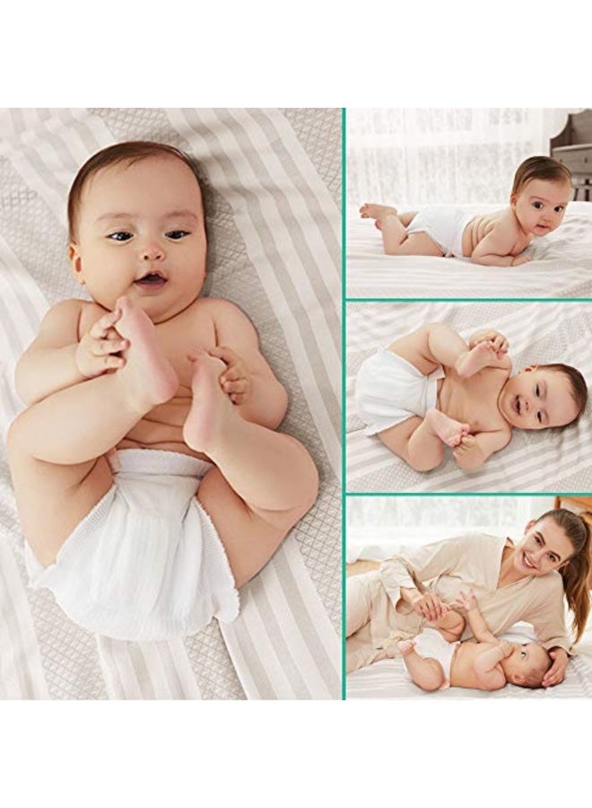 Muslin Nappies Burp Cloths Pack of 10 Cloth Nappies 25 x 49 cm Muslin Cloths Absorbent Wash Cloth Cotton Folding Nappies for Baby Boil-Proof Premium Quality - Image 5