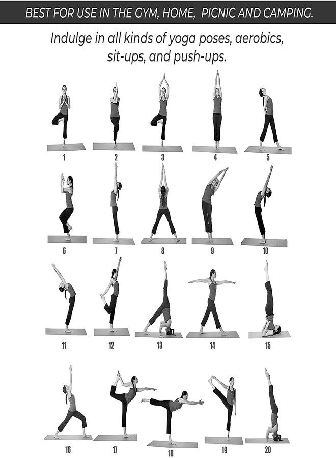 آيريس بساط يوغا متين من مادة PVC من IRIS Fitness - بساط تمارين متين مانع للانزلاق لليوغا والبيلاتس وتمارين الأرضية، وزن 900 غرام، 183 × 61 سم، سمك 4 مم (لون اللبن الرائب) - Image 5