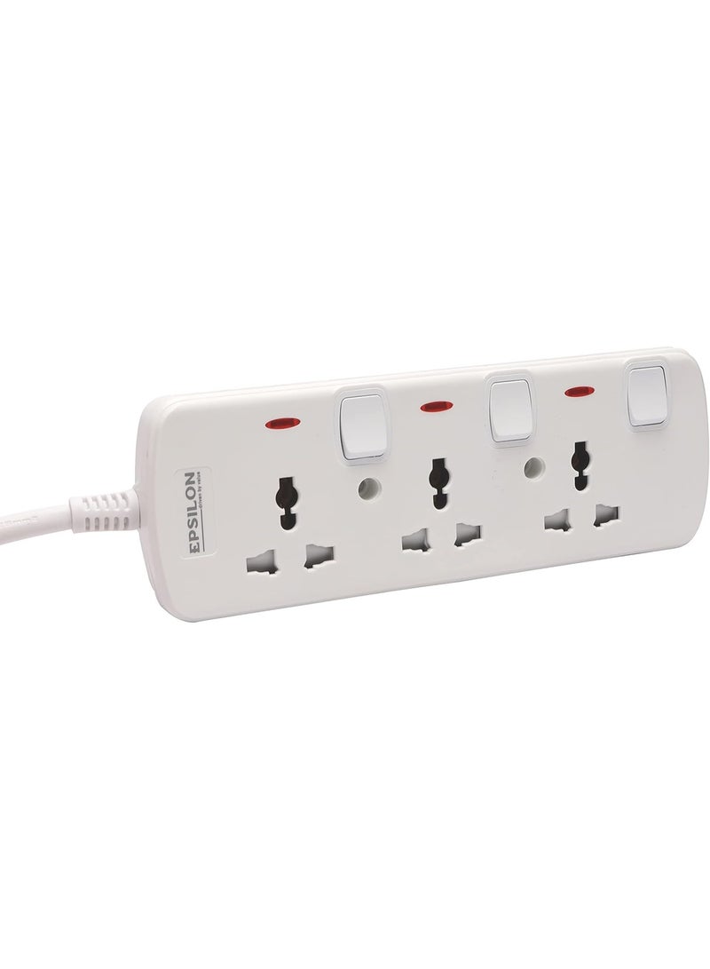 Epsilon 3 Way Extension Socket with Individual Switches- ES1098 - Image 4