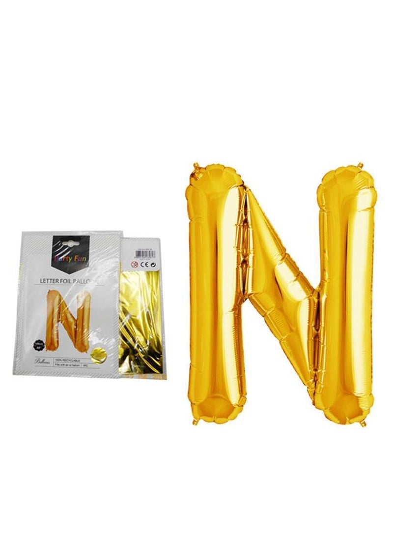 بارتي فن بالون الحروف احباط 40 بوصة (N) اللون الذهبي - Image 2