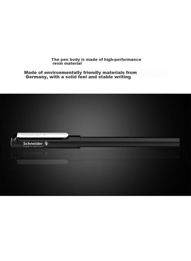 شنايدر Schneider Signature قلم حبر جاف Bk406r أسود 0.5mm رأس رصاصي، مستورد من ألمانيا، للطلاب والمكاتب اليومية لقلم حبر أسطواني مع حشوة قابلة للاستبدال - Image 4