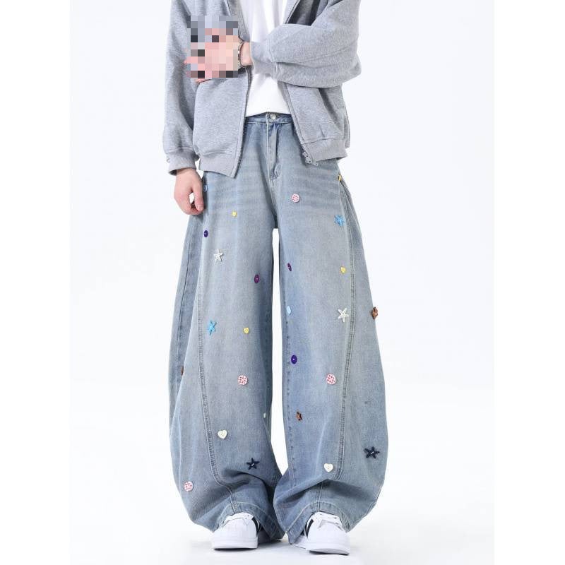 Unisex Casual Daily Denim Jeans - Image 1