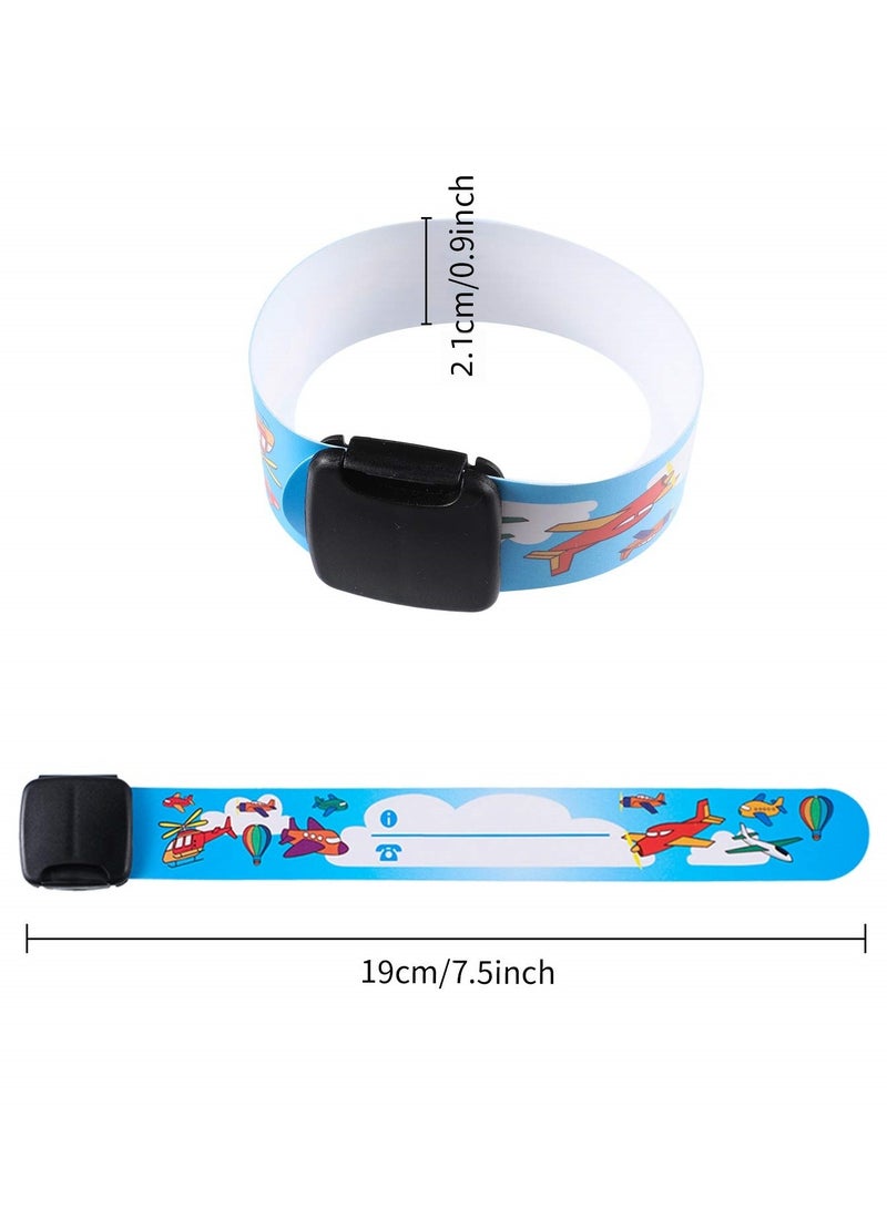 16 Piece Reusable Kids' Safety ID Bracelets – Waterproof Name Tags for Boys and Girls, Child ID Wristbands - Image 2