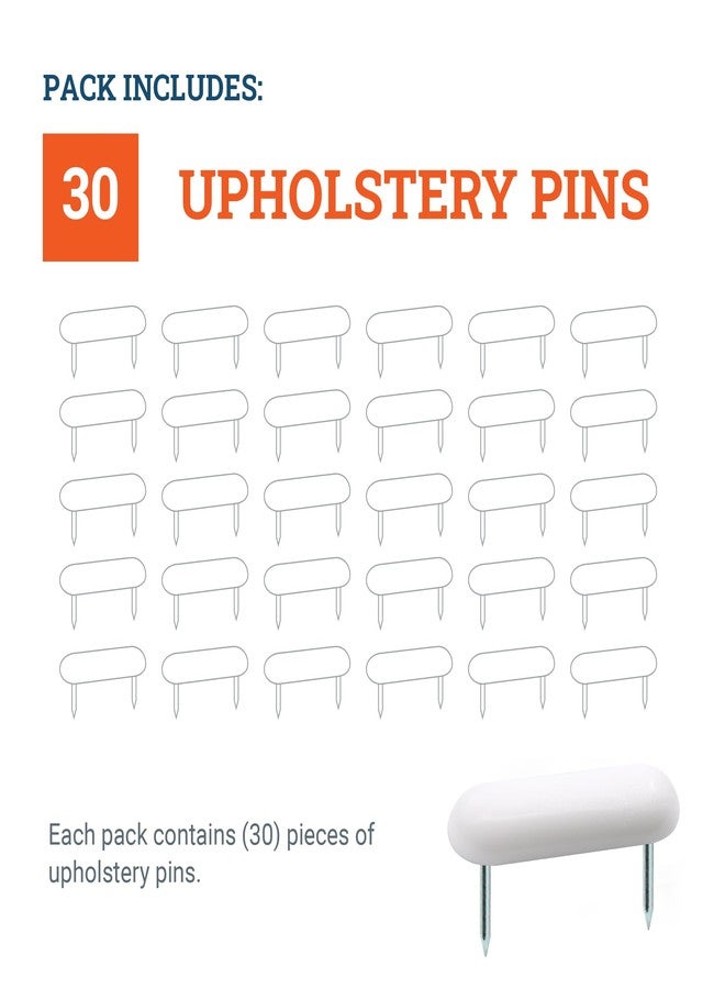Cloverdale Supply Plastic Upholstery Pins - 30 Pcs - Bedskirt Pins for Slipcovers and Beddings, Furniture Tacks for Chair, Table, and Dresser Legs - Image 2