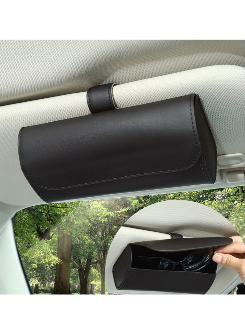 Magnetic Sunglasses Storage Case for Car Black - Image 1