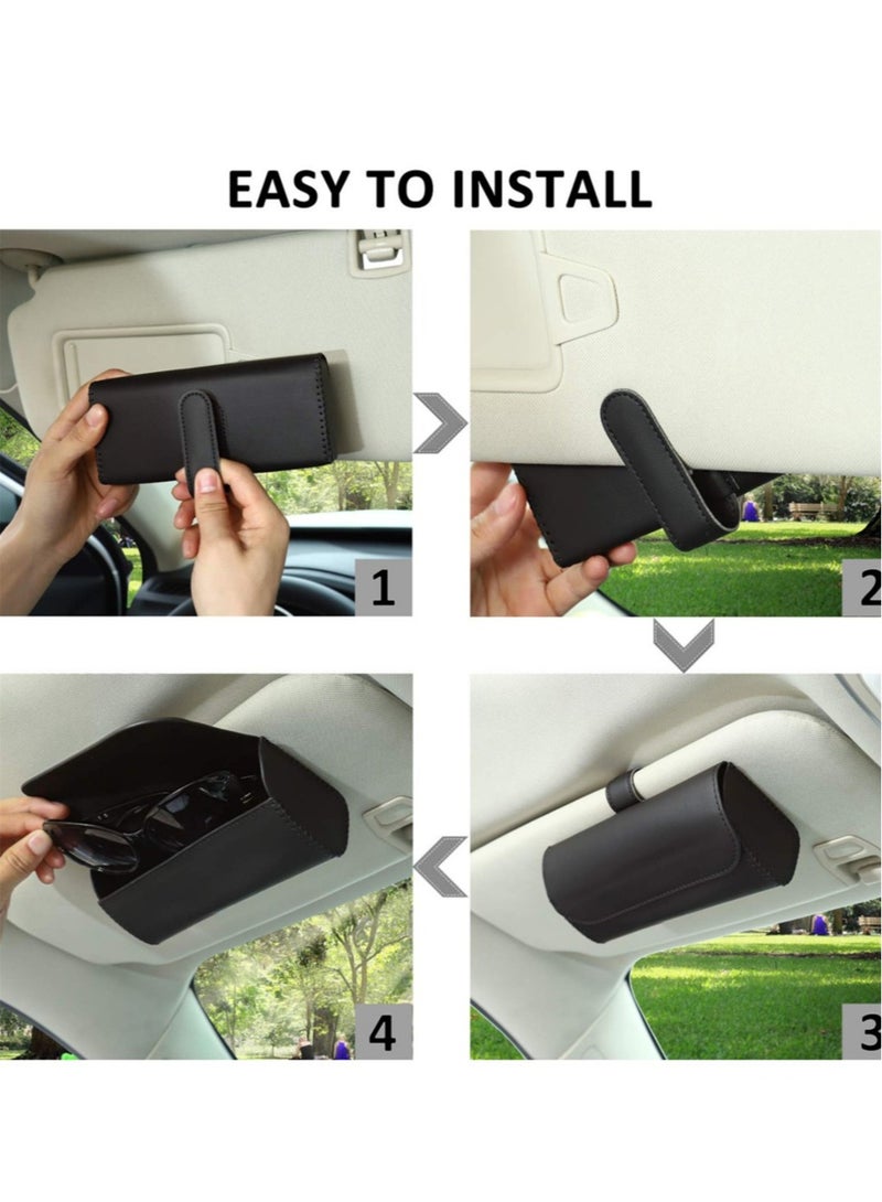 Magnetic Sunglasses Storage Case for Car Black - Image 3