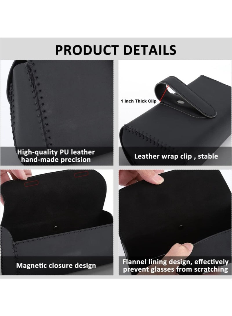 Magnetic Sunglasses Storage Case for Car Black - Image 5