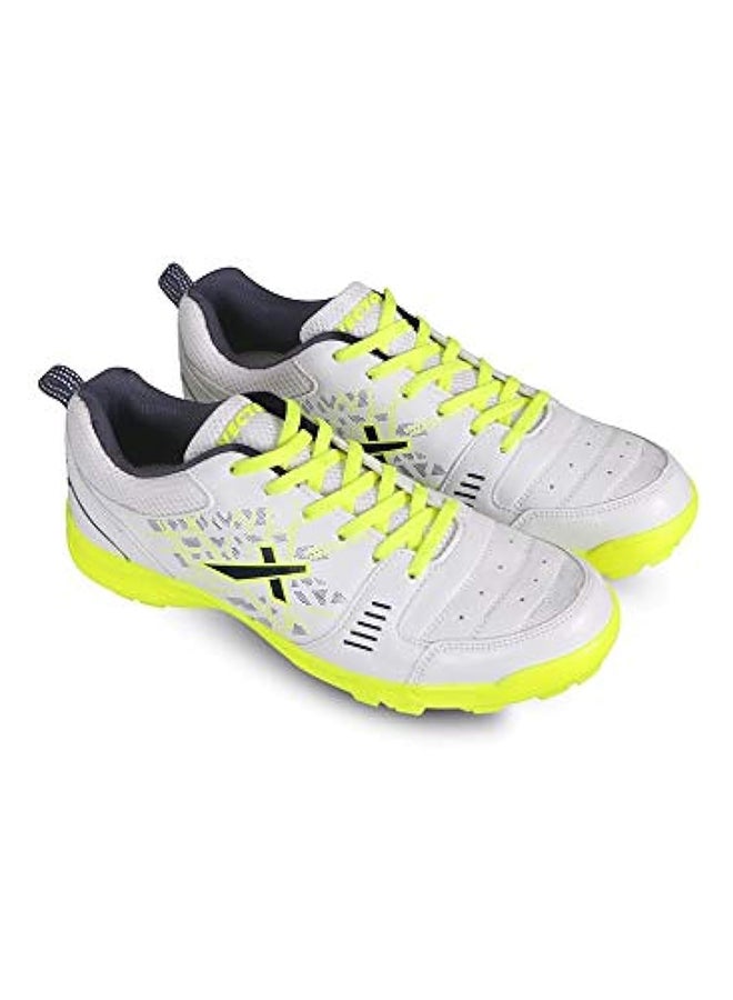 Vector X Blaster-22 Yards Cricket Shoes (White/Green, 5 UK) | for Men | Adult |Synthetic - Image 1