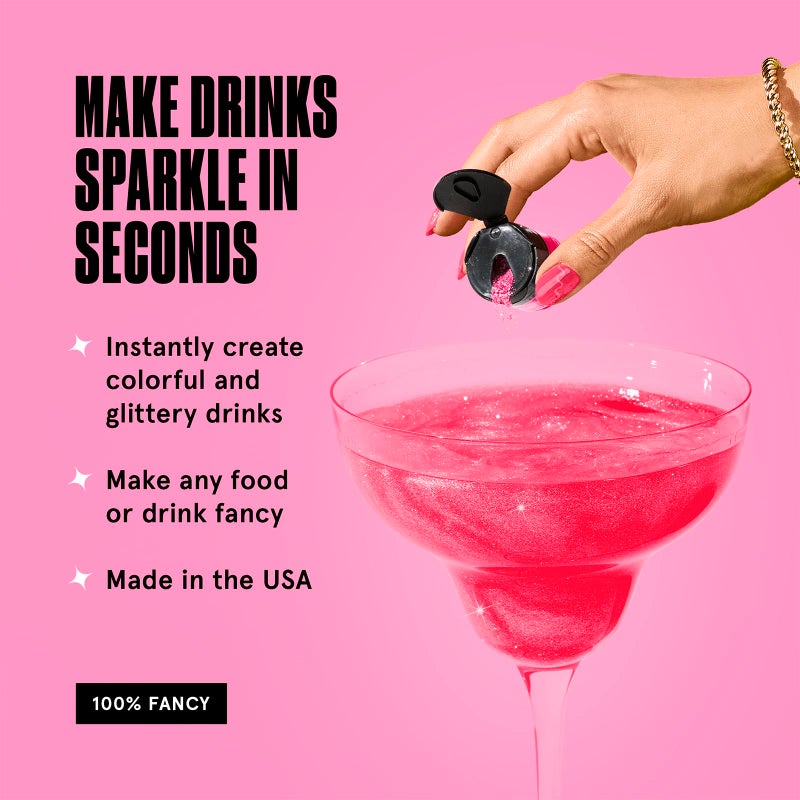 Fancy Sprinkles غبار لامع فاخرة باللون الوردي التورماليني، غبار غذائي فاخر 100%، لإضافة لمسة لامعة للطعام والمشروبات بدون طعم أو قوام (4 جرام) - Image 3