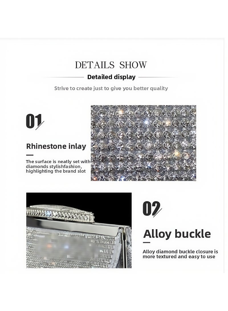 Tiokkss Dinner bag, fashion diamond-encrusted handbag, personalized handbag, wedding bag, European and American style cross-border ladies clutch  - Image 3