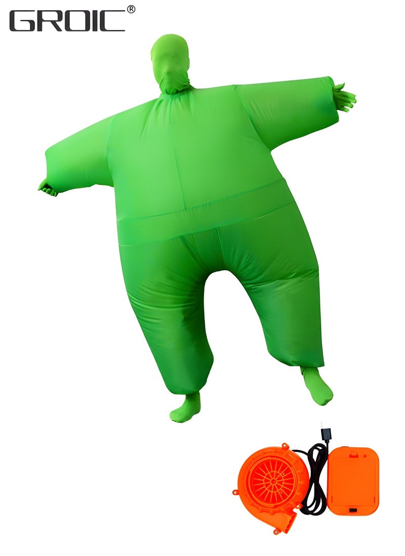 GROIC - Funny Adult Size Inflatable Full Body Costume Suit Air Fan Operated Blow Up Fancy Dress Inflatable Jumpsuit Costume Party Dress up Toys - Image 1