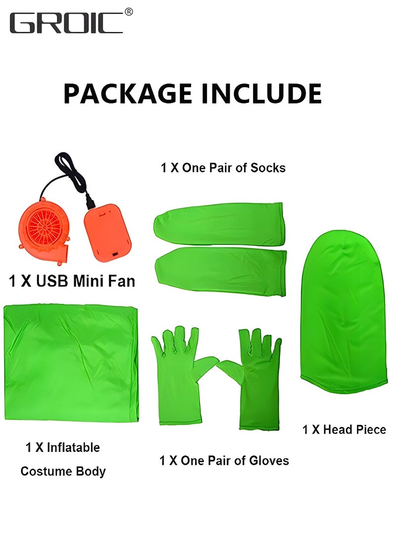 GROIC - Funny Adult Size Inflatable Full Body Costume Suit Air Fan Operated Blow Up Fancy Dress Inflatable Jumpsuit Costume Party Dress up Toys - Image 1
