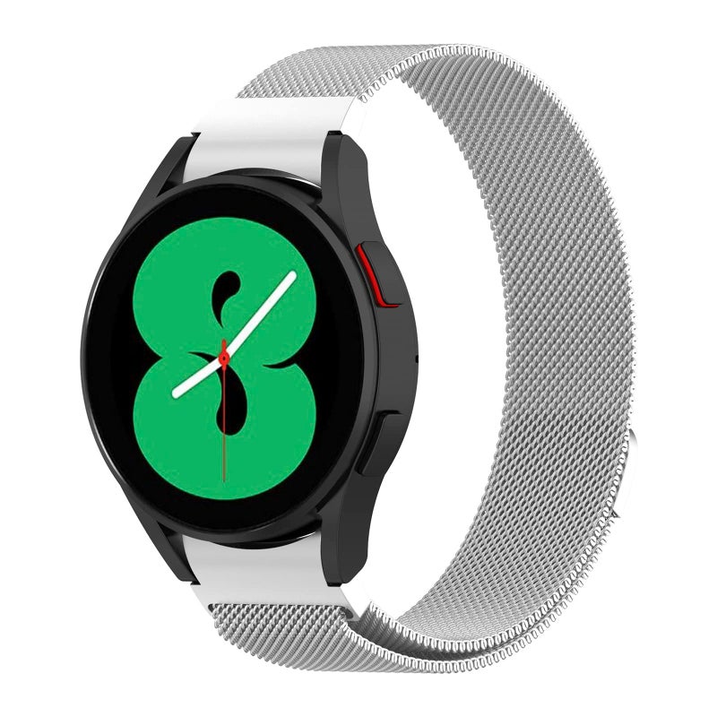 Jasmine Curved Milanese Stainless Steel Strap Compatible with Samsung Galaxy Watch 5 Pro 45mm / 4 Classic 46mm/42mm, No Gap Magnetic Mesh Band - Image 1
