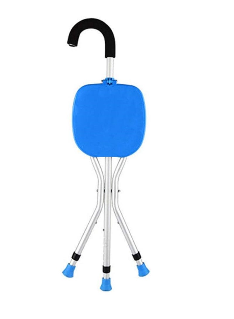 عكاز مع مقعد، كرسي مشي، عكاز متعدد الوظائف، قابل للطي، مانع للانزلاق. - Image 1