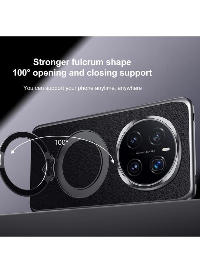 SULADA Case For Honor Magic7 Top Grain Leather MagSafe Magnetic Holder Phone Case - Image 5