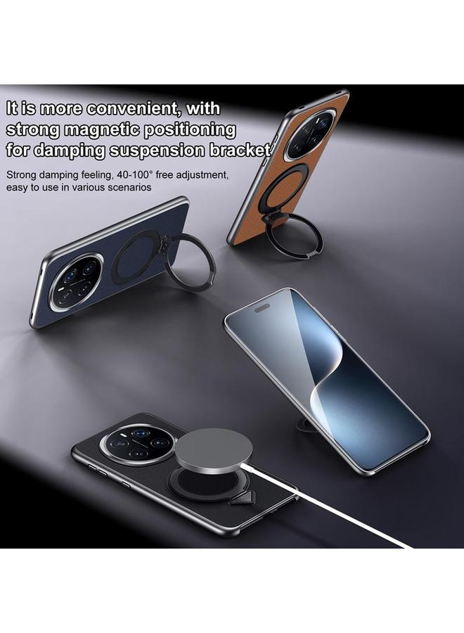 SULADA Case For Honor Magic7 Top Grain Leather MagSafe Magnetic Holder Phone Case - Image 2