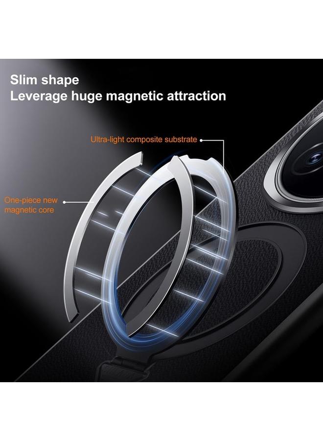 SULADA Case For Honor Magic7 Top Grain Leather MagSafe Magnetic Holder Phone Case - Image 4