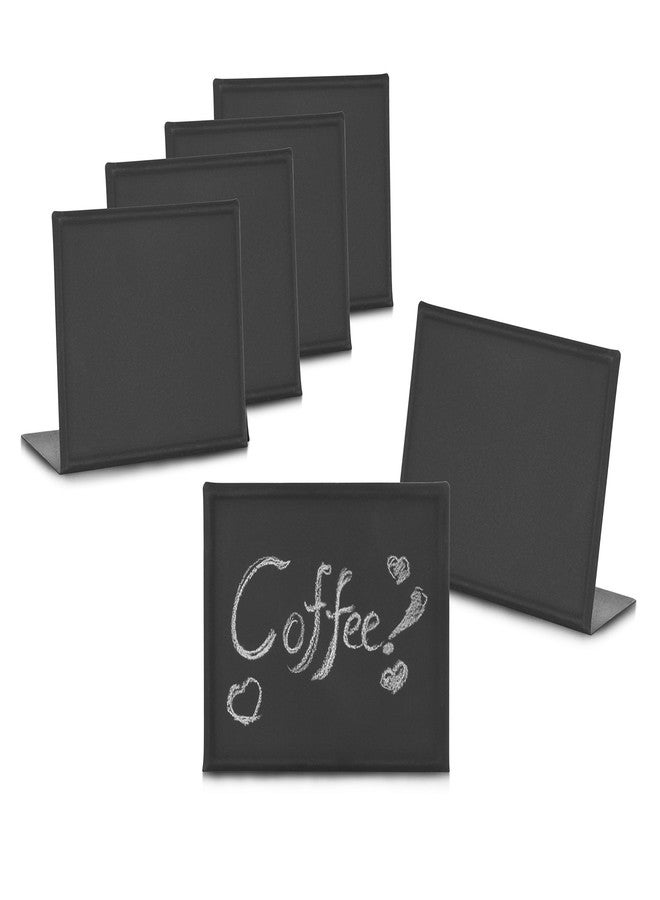 نيو ستار فود سيرفيس ألواح طباشيرية معدنية صغيرة من نيو ستار فود سيرفيس، رقم الموديل 28669، مقاس 3 بوصات × 4 بوصات، مجموعة من 6 ألواح - Image 1