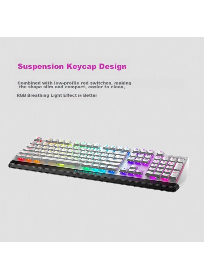 Alienware 610m+510k Keyboard And Mouse Combo High-end Rgb Gaming Accessories For Black Myth： Wukong, Gift For Girlfriend, White - Image 5
