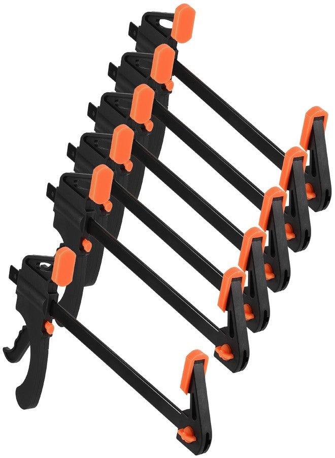 SEHOI 6 Pack 6 Inch Bar Clamp, Quick Grip Clamp with 12 Inch Spreader, Flexible One-Handed Ratchet Bar Clamp for Woodworking - Image 1