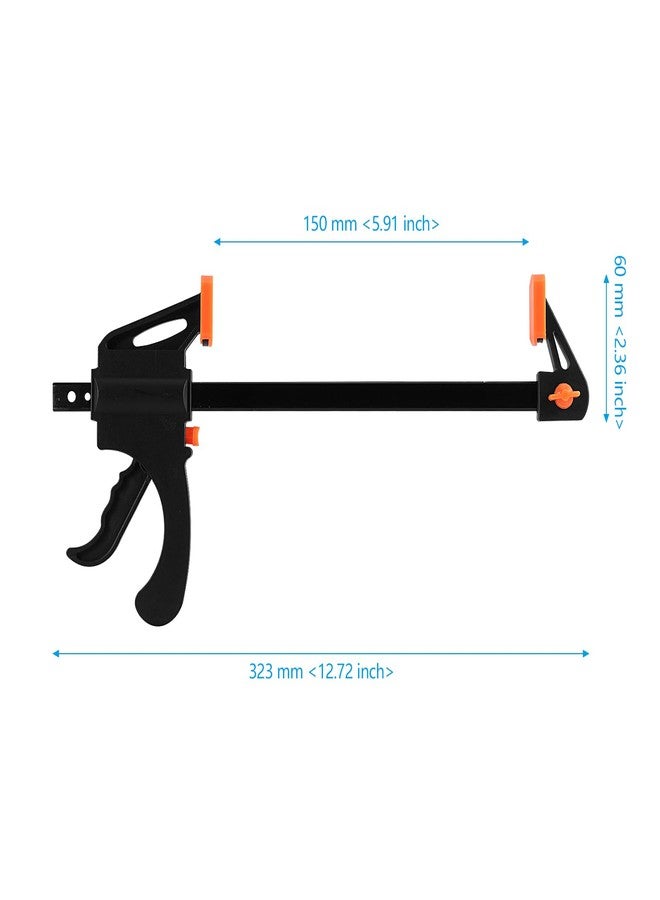 SEHOI 6 Pack 6 Inch Bar Clamp, Quick Grip Clamp with 12 Inch Spreader, Flexible One-Handed Ratchet Bar Clamp for Woodworking - Image 2