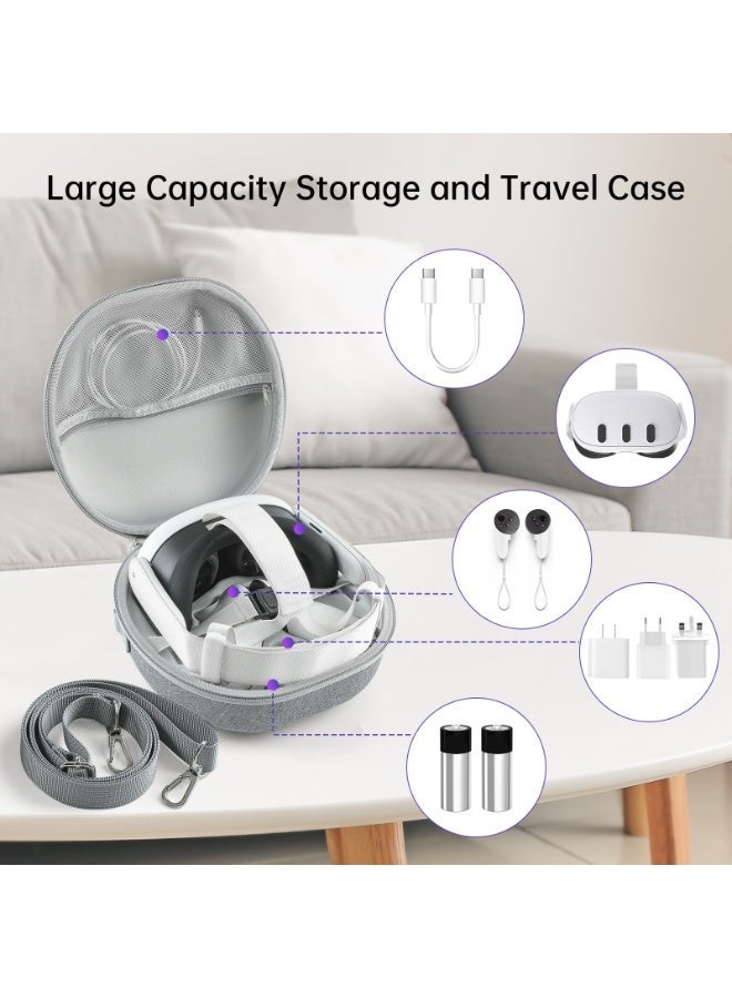 Waterproof Hard Case for Quest 3 VR Gaming Headset and Touch Controllers Shockproof Carrying Bag Organizer Case with Mesh Pocket Suitable for Travel and Home Storage - Image 4