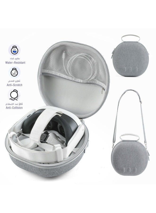 Waterproof Hard Case for Quest 3 VR Gaming Headset and Touch Controllers Shockproof Carrying Bag Organizer Case with Mesh Pocket Suitable for Travel and Home Storage - Image 2